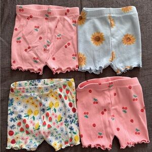 Bundle of Floral Baby Shorts Set